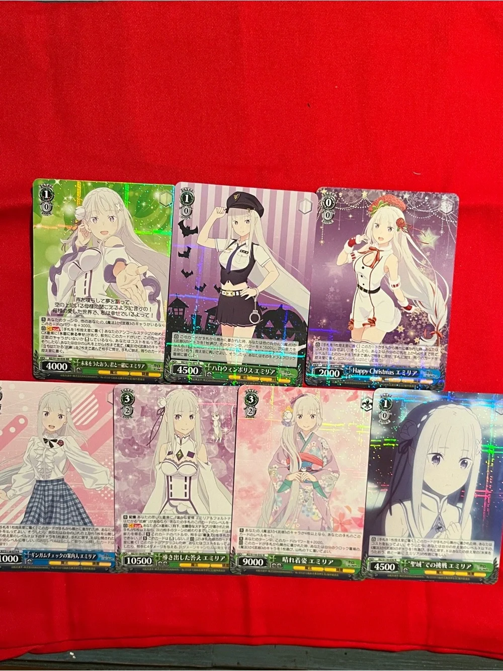 Emilia Anime Trading Card - Pink Character Art (Set of 1)